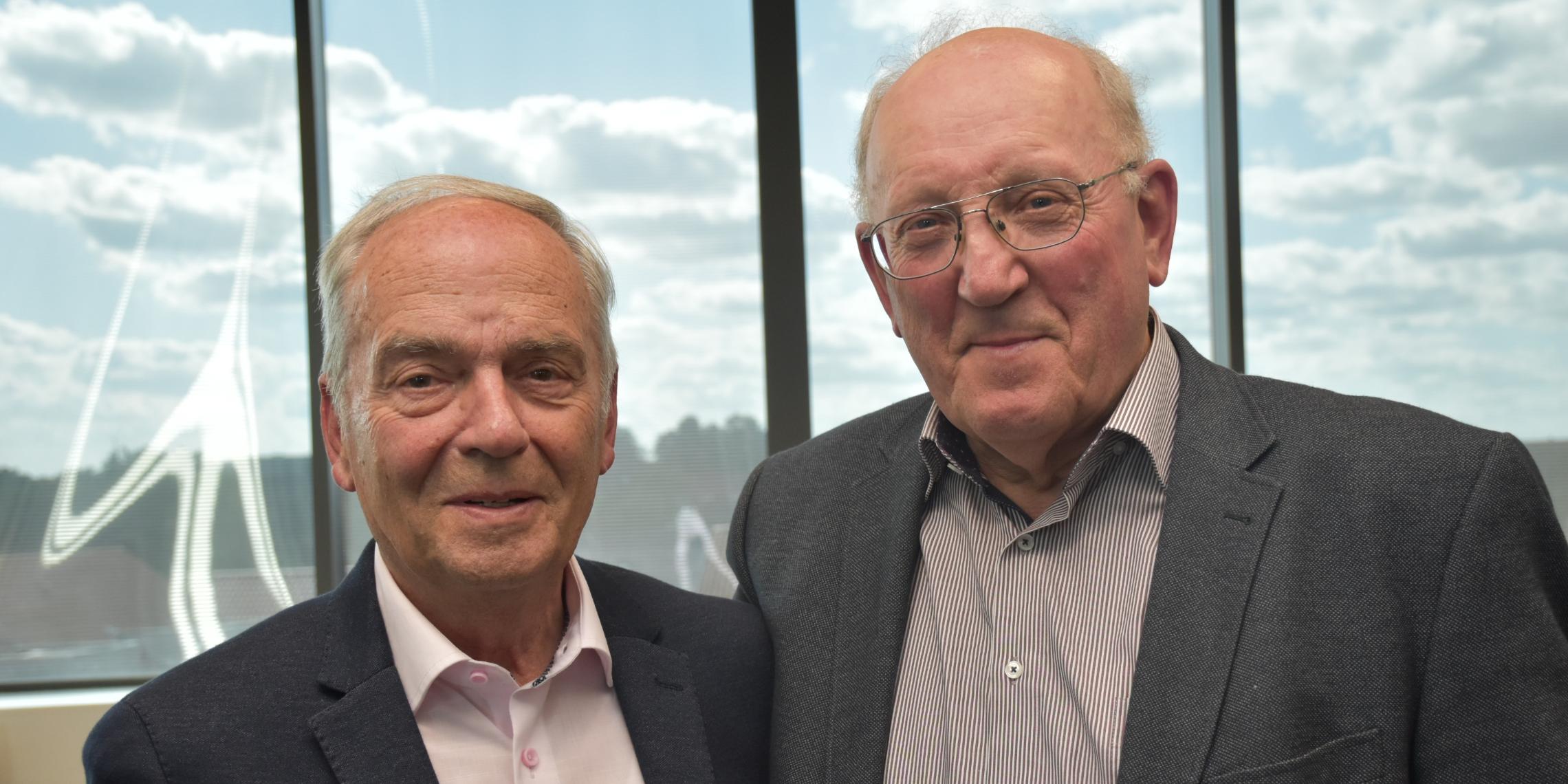 Gerd Hilbing (l.) und Alfons Beckmann wurden aus dem Vorstand des Bürgschaftsfonds verabschiedet.