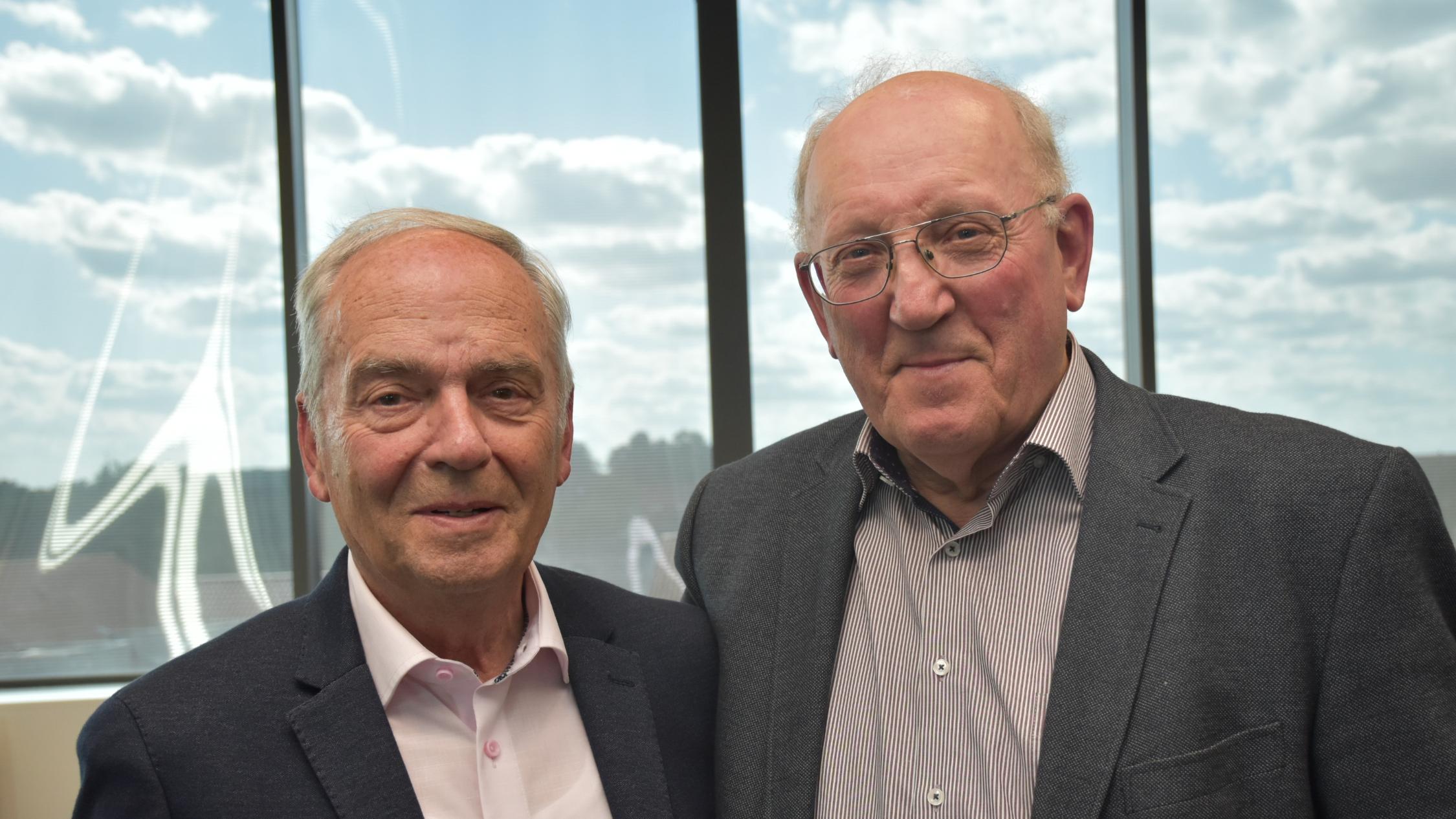 Gerd Hilbing (l.) und Alfons Beckmann wurden aus dem Vorstand des Bürgschaftsfonds verabschiedet.