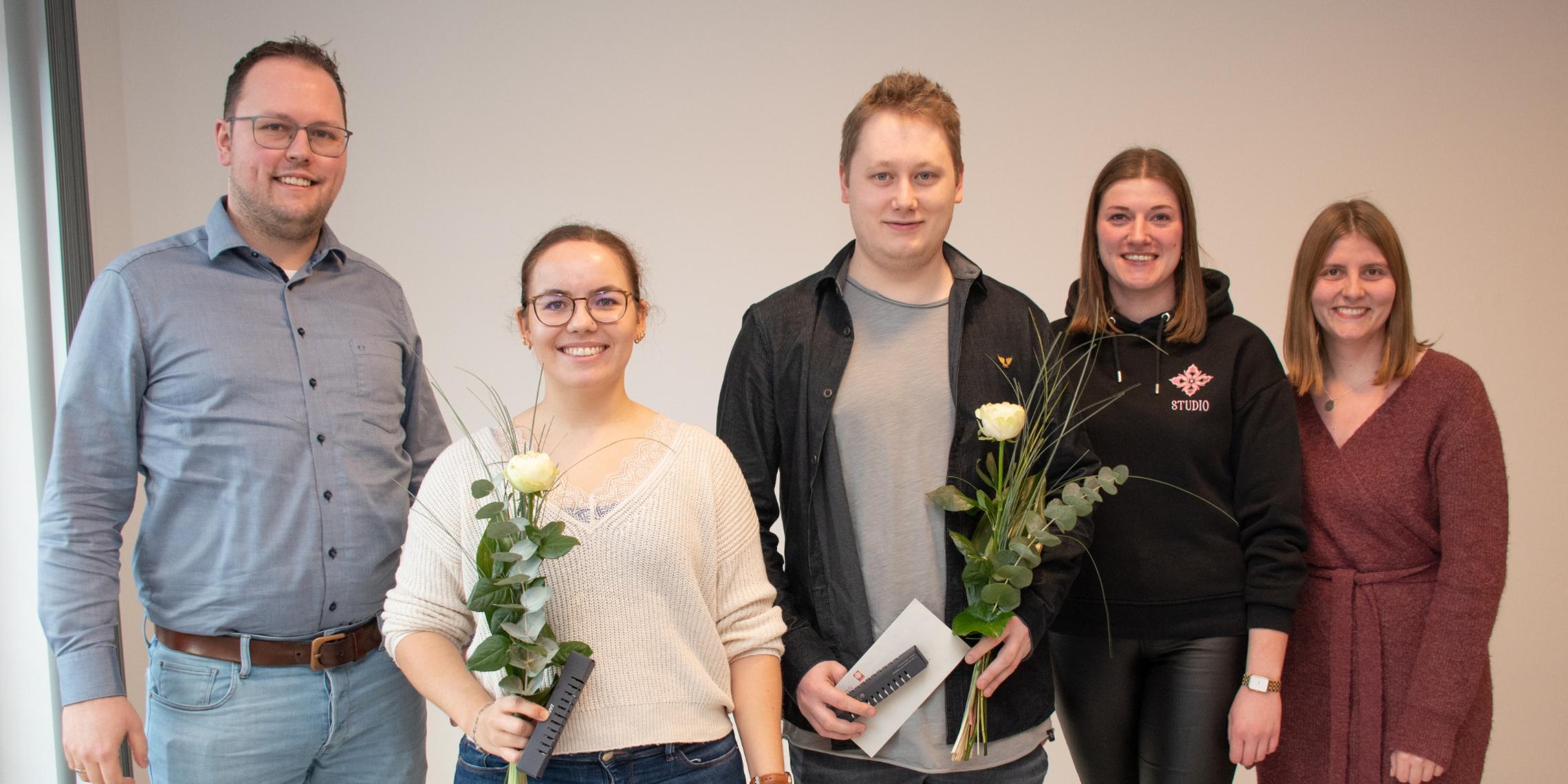 Yann Schwietering, Isabell Leesker, Christopher Leeners, Nadine Hils und Larissa Tornow (v.l.).